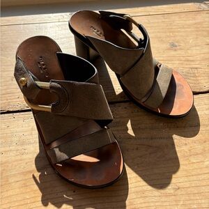rag & bone Black and Brown Heeled Sandals